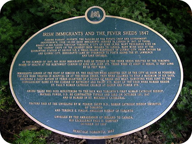 Irish Immigrants and the Fever Sheds